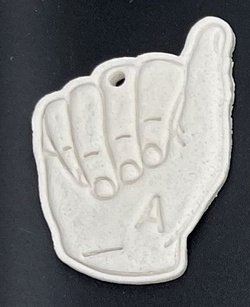 Custom ASL Finger Signs Salt Dough Ornaments and Wall Hangings
