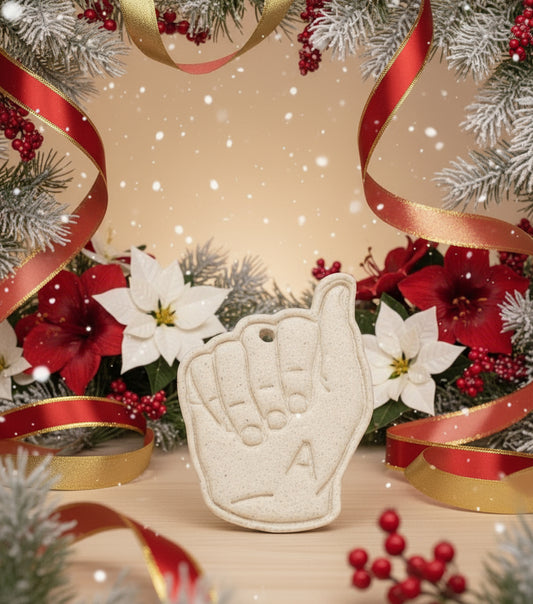 Custom ASL Finger Signs Salt Dough Ornaments and Wall Hangings
