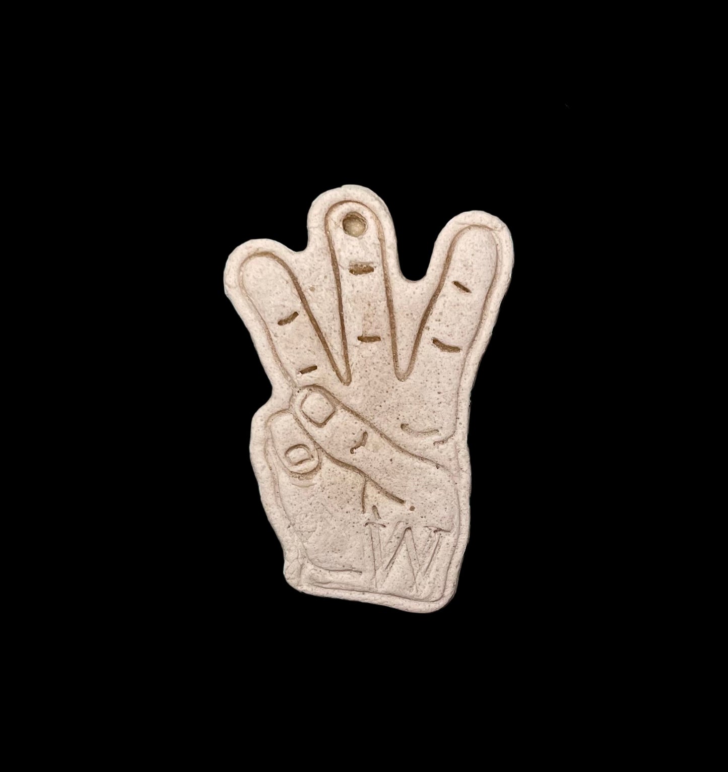 Custom ASL Finger Signs Salt Dough Ornaments and Wall Hangings