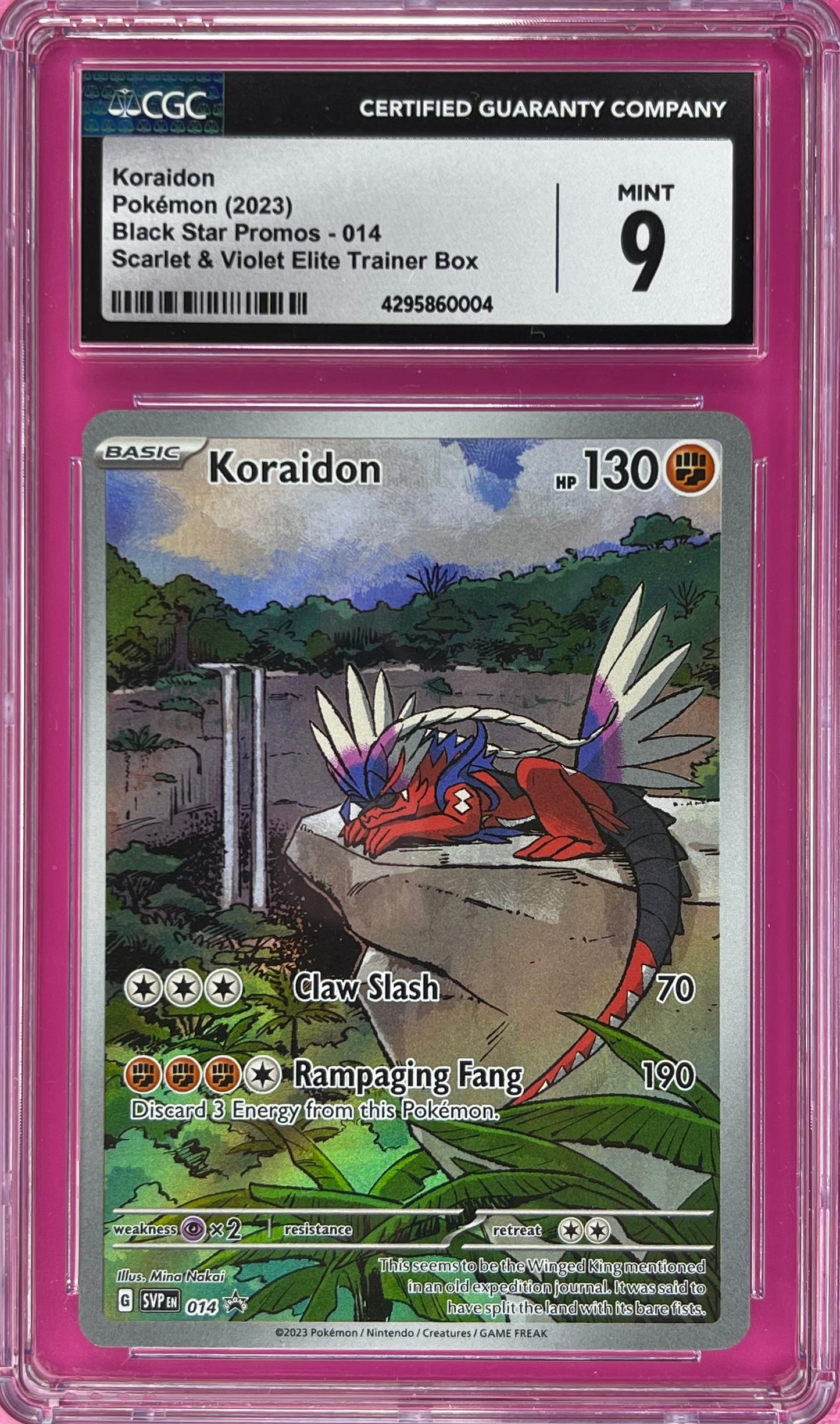 Koraidon SVP014 Black Star Promo Scarlet & Violet CGC 9 MINT