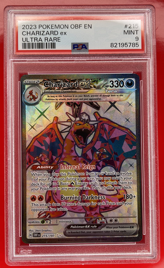 Charizard EX 215/197 PSA 9 Scarlet & Violet Obsidian Flames Special Illustration