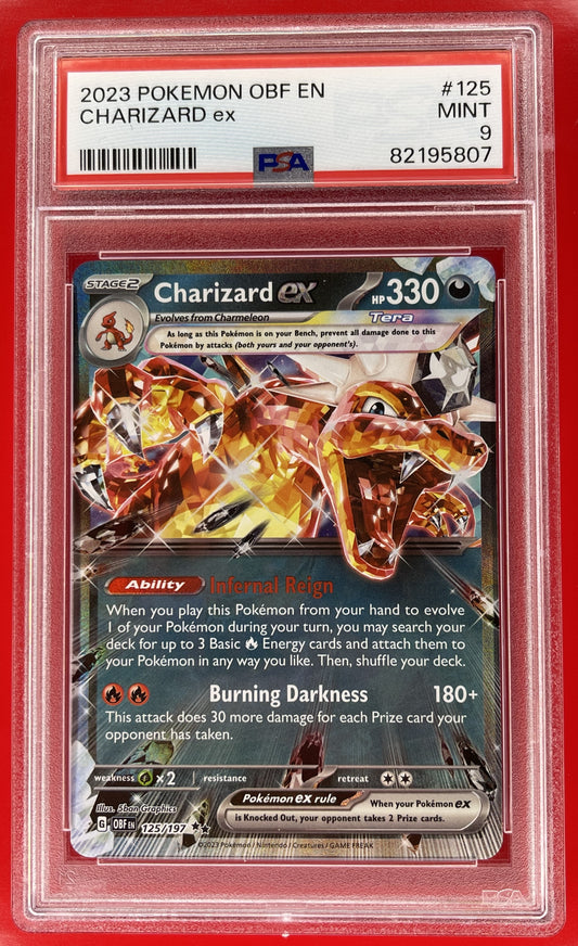 Charizard EX 125/197 Scarlet & Violet Obsidian Flames PSA 9 MINT