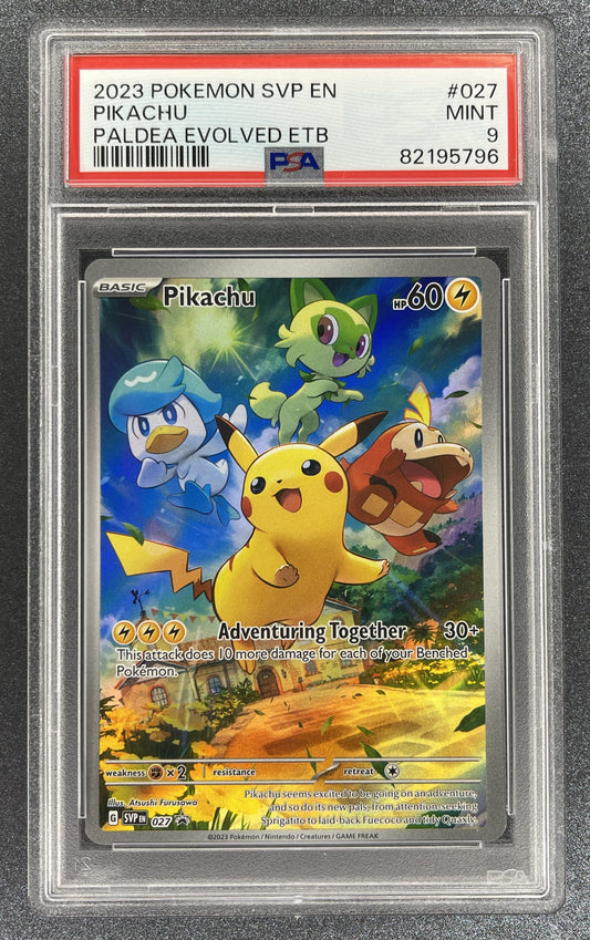 Pikachu SVP027 Black Star Promo Paldea Evolved PSA 9 MINT