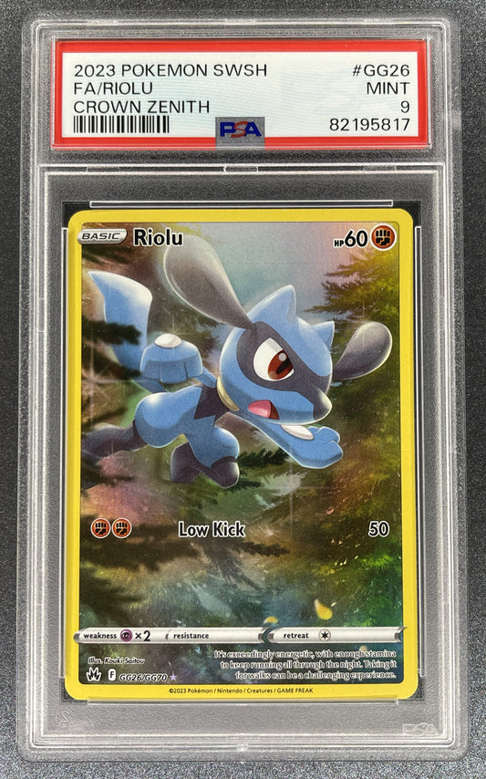 Riolu GG26/GG70 Crown Zenith Galarian Gallery PSA 9 MINT