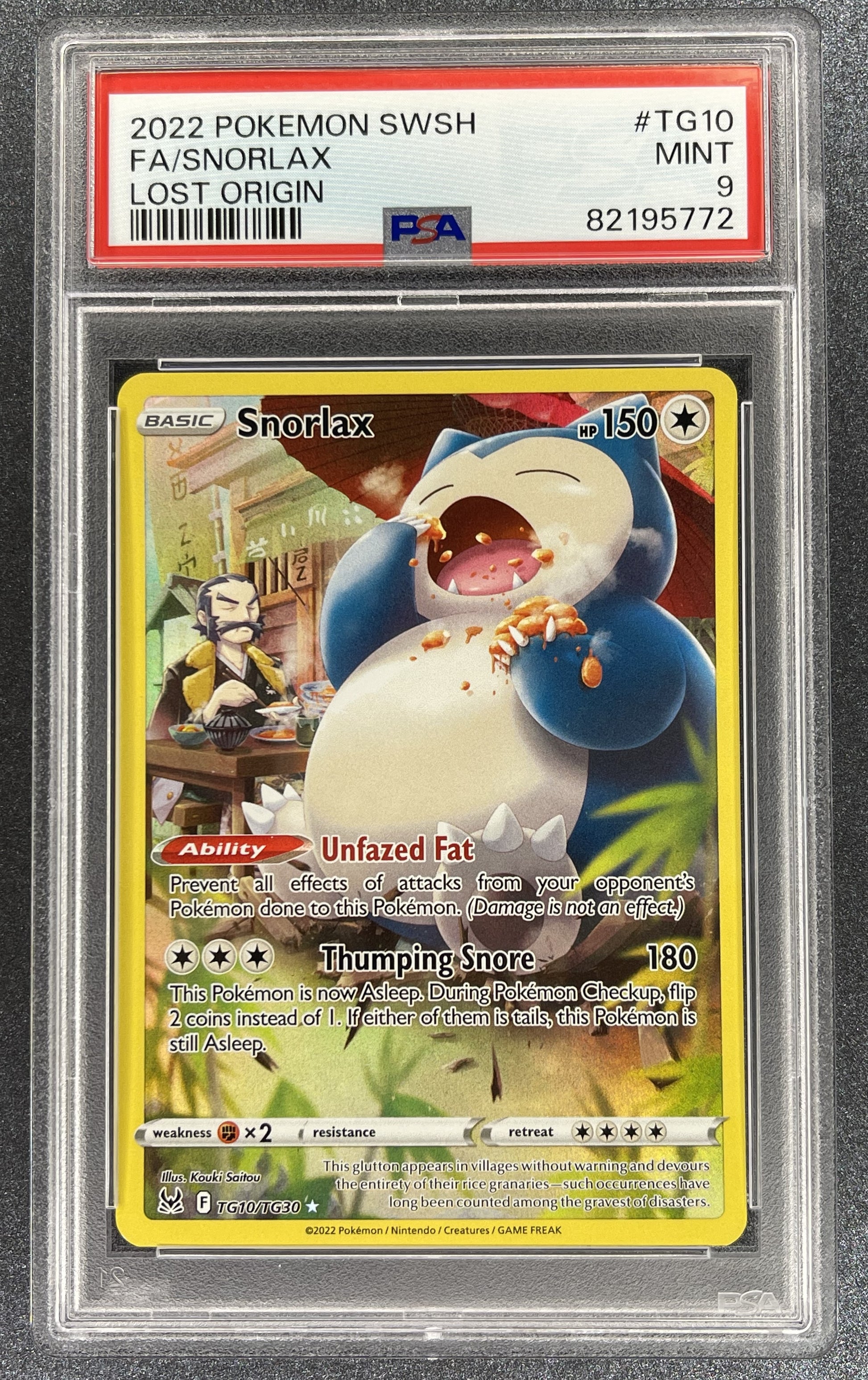 Snorlax TG10/TG30 Lost Origin Trainer Gallery PSA 9 MINT – AARC Hobbies