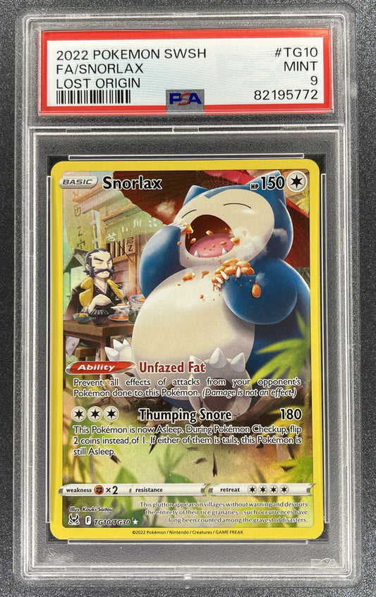 Snorlax TG10/TG30 Lost Origin Trainer Gallery PSA 9 MINT