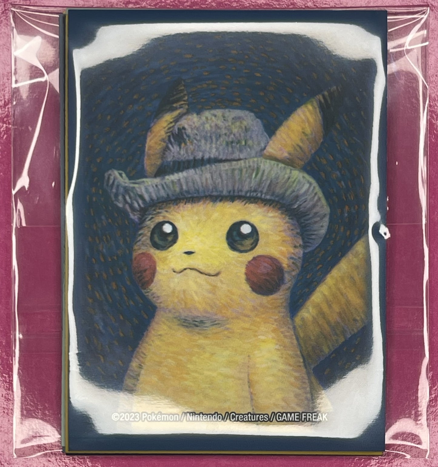 Pokémon Center Van Gogh Museum 6-Card Sleeve Set Pikachu Gray Felt Hat Eevee