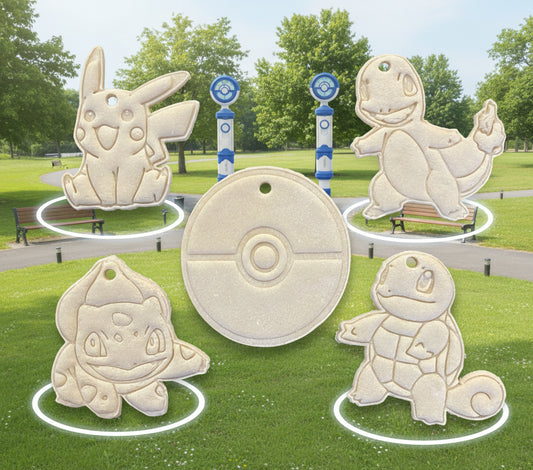Custom Pokémon Salt Dough Ornaments set of 5 or Individual Ornaments