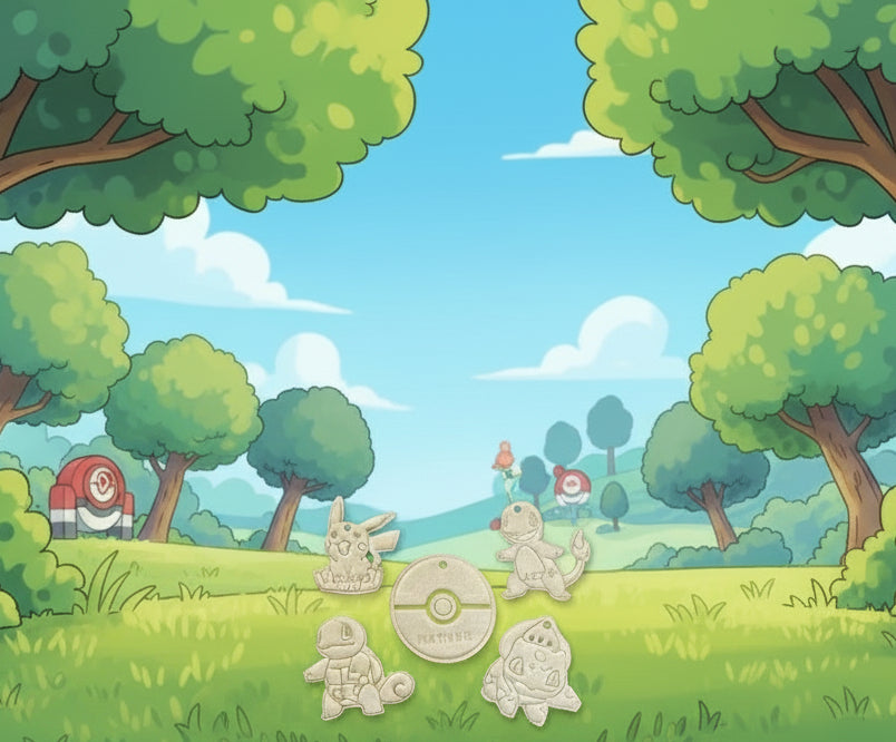 Custom Pokémon Salt Dough Ornaments set of 5 or Individual Ornaments