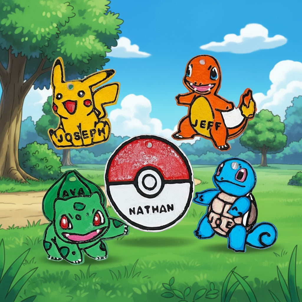 Painted and Name stamped Set