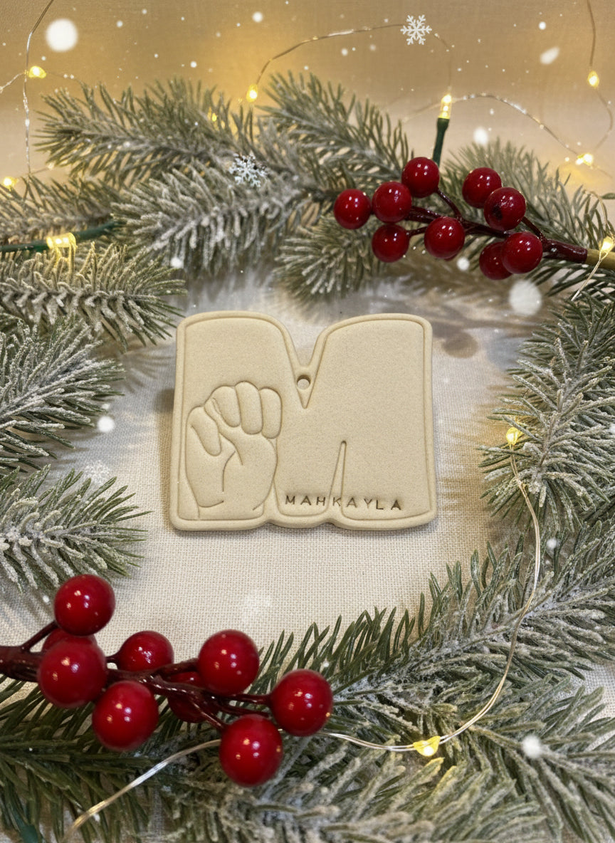 Custom ASL Ornaments and Wall Hangings