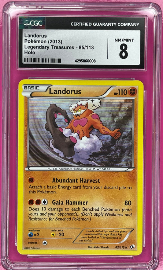 Landorus 85/113 Legendary Treasures Holo Rare CGC 8