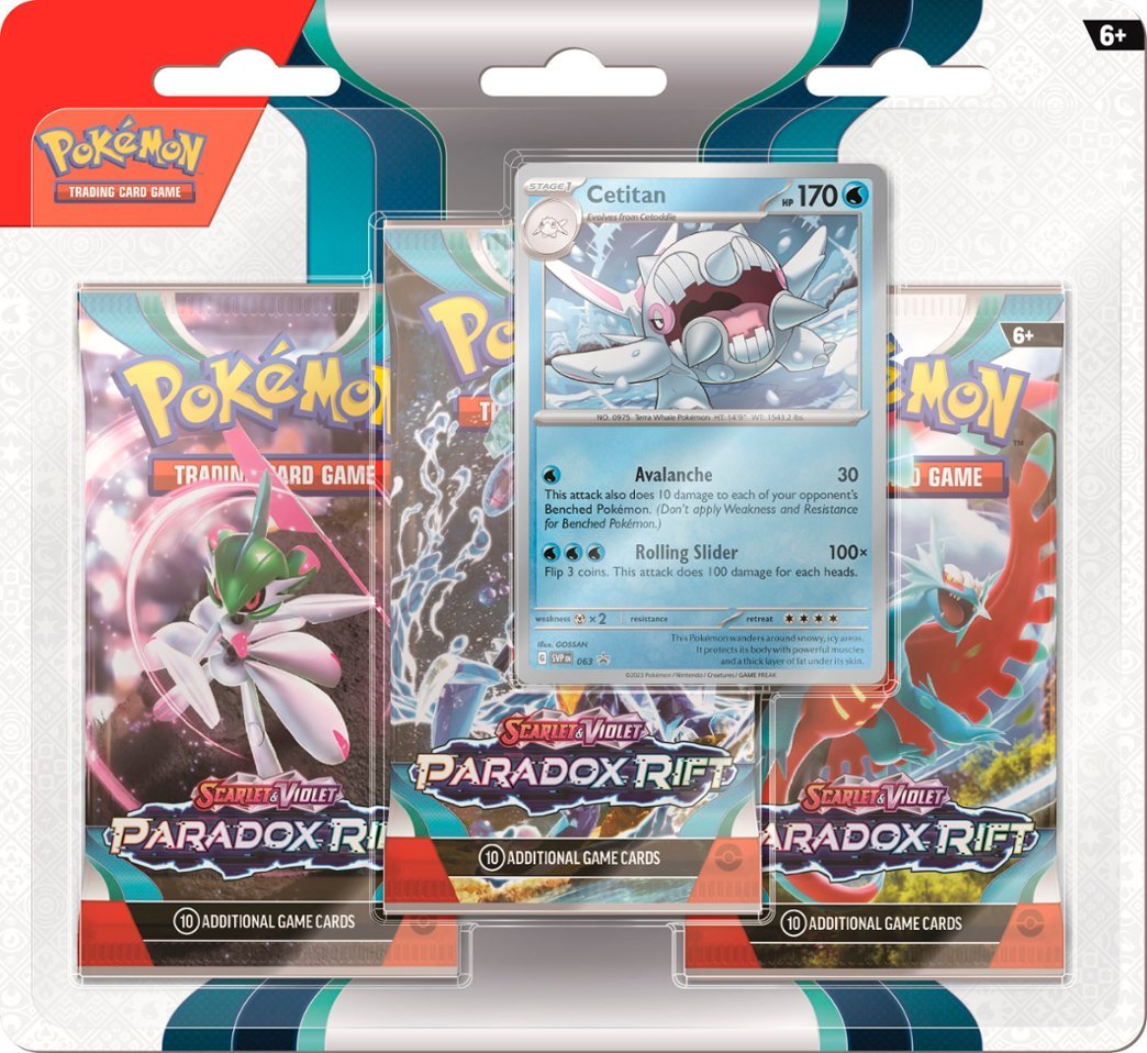 Pokemon Scarlet and Violet Paradox Rift 3-Pack Blister - Styles May Vary